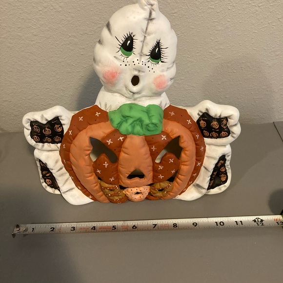 Vintage Ceramic Ghost with Pumpkin - Picture 11 of 11
